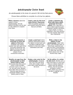 Autobiography Choice Board