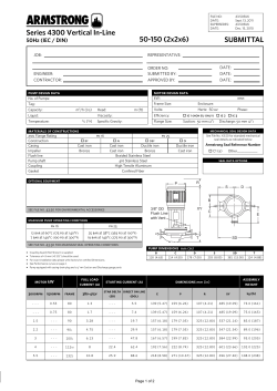 SUBMITTAL Series 4300 Vertical In-Line 50