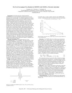 The Novel Scavenging of Free Radicals in UHMWPE with TEMPO, a