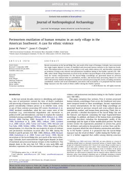 Perimortem mutilation of human remains in an early