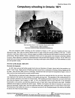 Compulsory schooling in Ontario: 1871