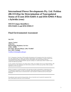 International Flower Developments Pty. Ltd. Petition