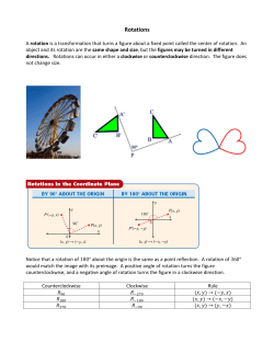 Rotations Worksheet Notes