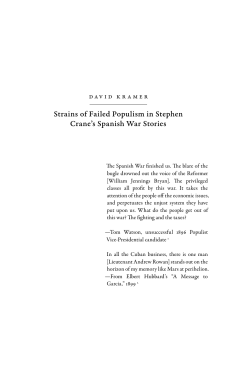 see &ldquo;Strains of Failed Populism in Stephen Crane`s Spanish War