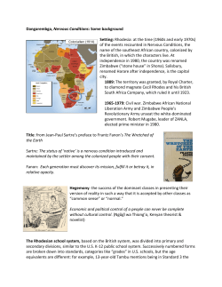 Background information for Nervous Conditions