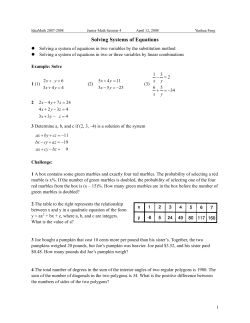 Solving Systems of Equations