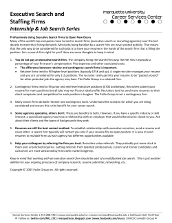 Executive Search and Staffing Firms