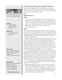 Practicing Hope through Patience