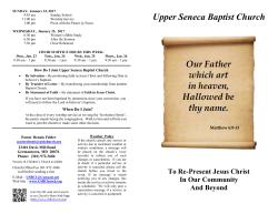 Upper Seneca Baptist Church Our Father which art in heaven