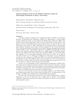 Characterization of Pt/Cr-Ne Hollow-Cathode Lamps for