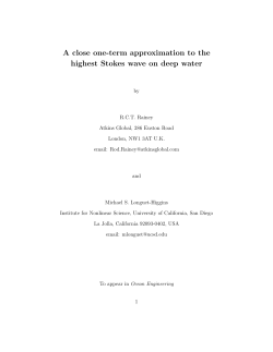 A close one-term approximation to the highest Stokes wave