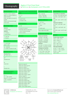 2 Pages - Cheatography.com