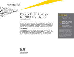Personal tax-filing tips for 2013 tax returns