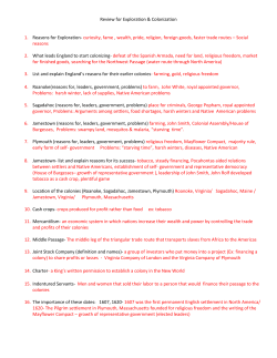Review Exploration early Colonization test 2013 review key