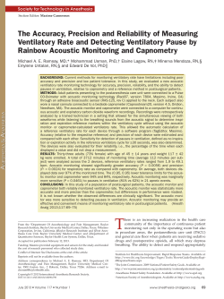 The Accuracy, Precision and Reliability of Measuring Ventilatory
