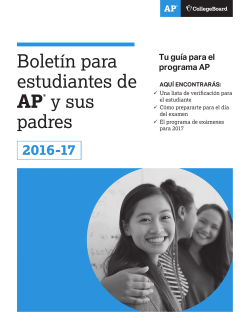 2016-2017 Bulletin for AP Students and Parents (Spanish)