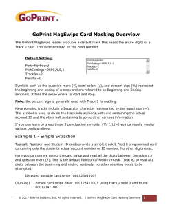 GoPrint MagSwipe Card Swipe and Masking Overivew