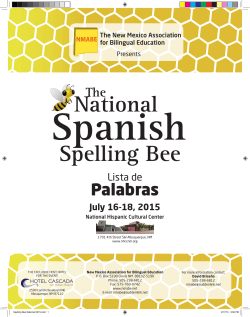 National Spelling Bee - National Spanish Spelling Bee