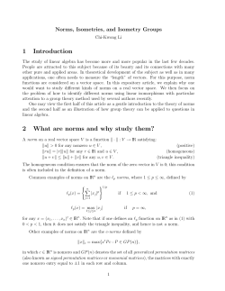 Norms, Isometries, and Isometry Groups