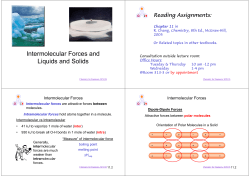 Intermolecular Forces and Liquids and Solids