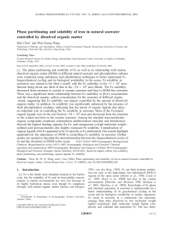 Phase partitioning and solubility of iron in natural seawater