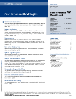Bond Index Almanac