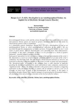 Harper Lee`s To Kill a Mockingbird as an Autobiographical Fiction