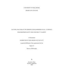 university of oklahoma graduate college factor analysis of