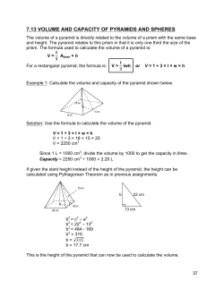 Unit 7 - Surface Area and Volume