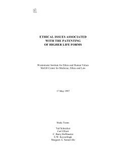 ethical issues associated with the patenting of higher life forms