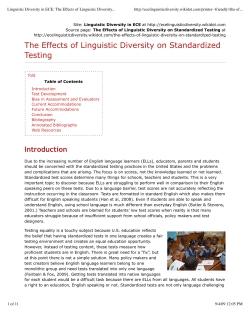 Linguistic Diversity in Early Childhood Education