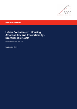 Urban Containment, Housing Affordability and Price Stability