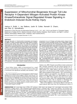 Suppression of Mitochondrial Biogenesis through Toll