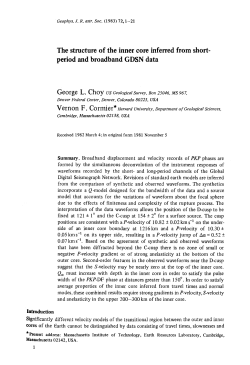 The structure of the inner core inferred from short