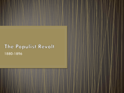 The Populist Revolt - McEachern High School