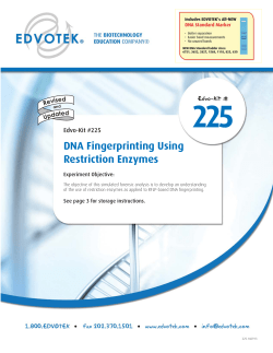 DNA Fingerprinting Using Restriction Enzymes