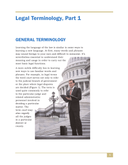 Legal Terminology, Part 1