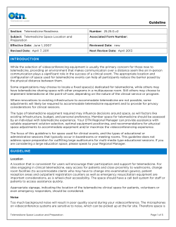 Telemedicine Space Location and Preparation