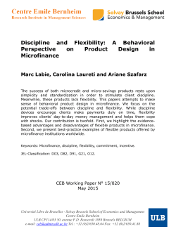 Discipline and Flexibility: A Behavioral Perspective on Product