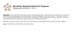 Mapping the War, 1914