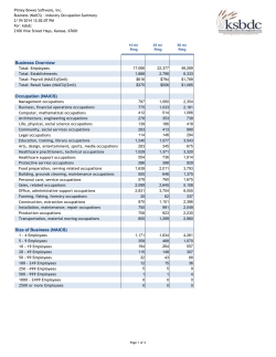 Business Overview Occupation (NAICS) Size of Business (NAICS)
