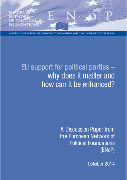 ENoP eu support for political parties
