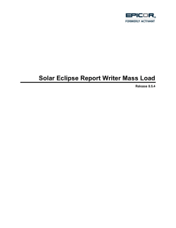 Solar Eclipse Report Writer Mass Load