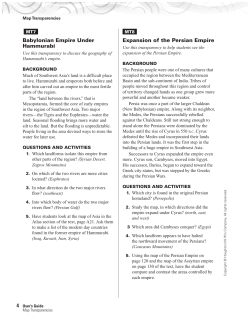 Babylonian Empire Under Hammurabi Expansion of the Persian