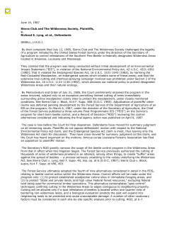Sierra Club v. Lyng 1987