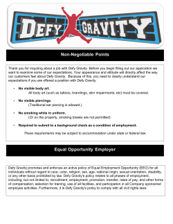 Non-Negotiable Points Equal Opportunity Employer