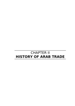 CHAPTER II HISTORY OF ARAB TRADE