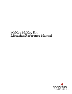 MaKey MaKey Kit Librarian Reference Manual