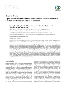 Lipid Reconstitution-Enabled Formation of Gold Nanoparticle