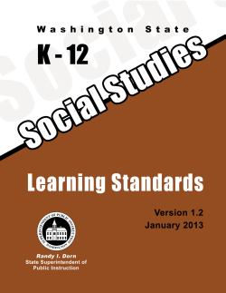 K-12 Social Studies Learning Standards